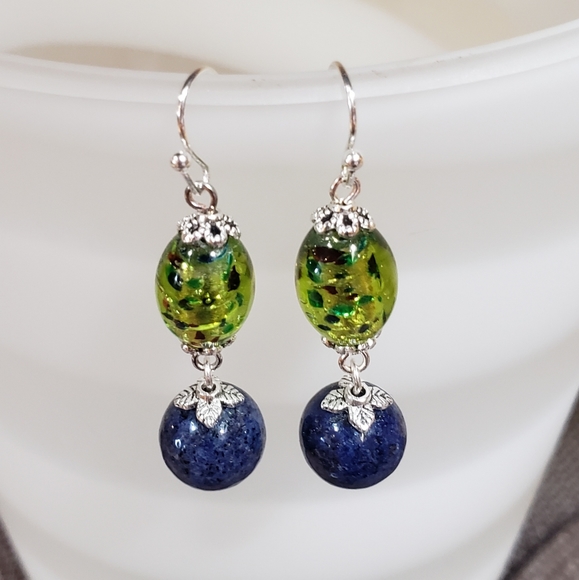 Be My Huckleberry Sodalite Hand Crafted Earrings - Picture 2 of 6